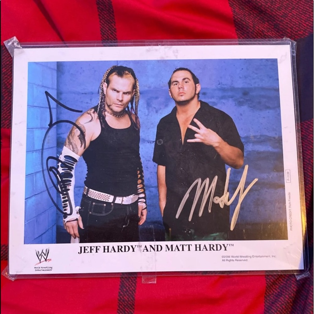 Autographed Hardy Boyz photo